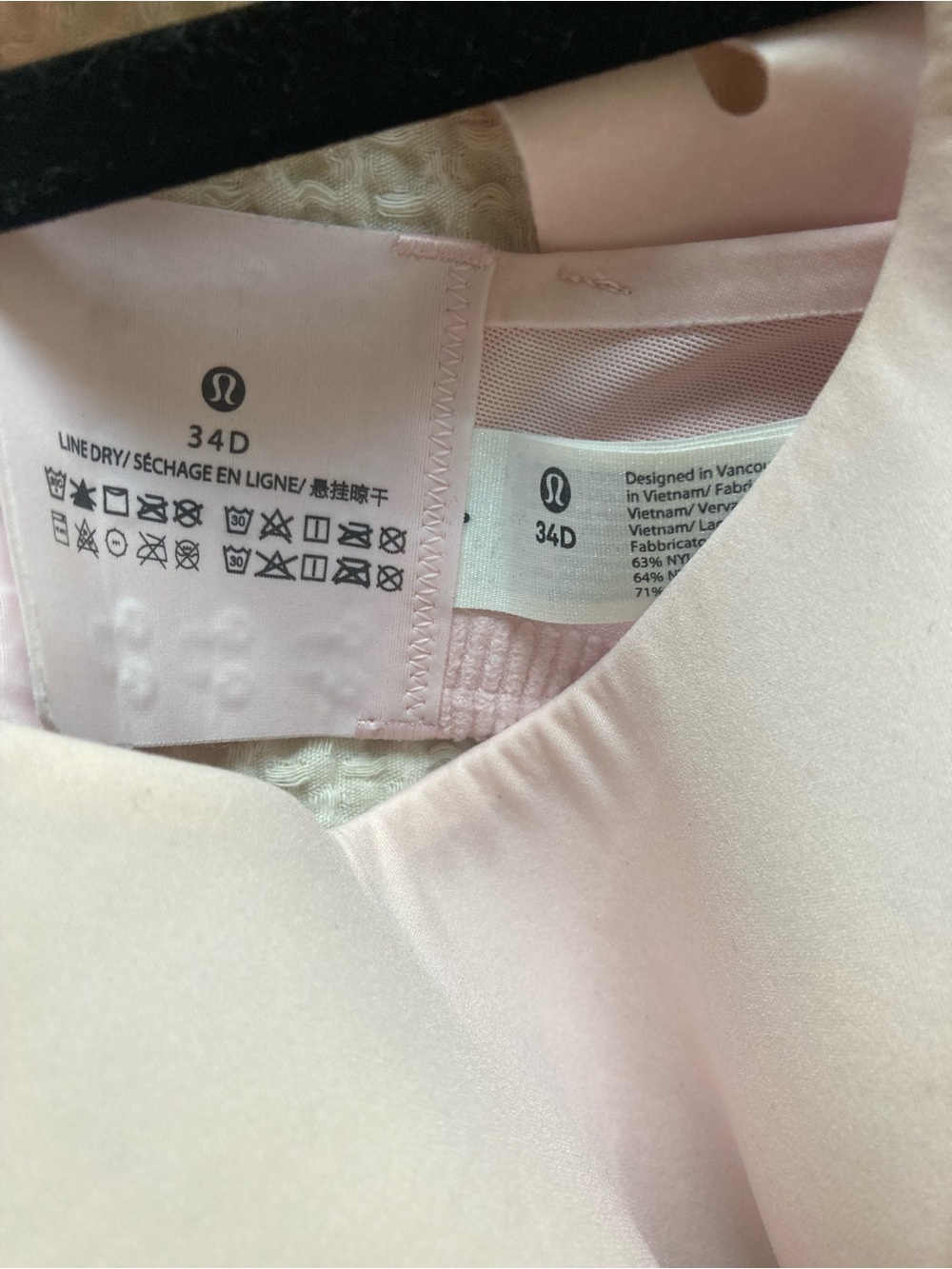 lululemon airsupport bra Light Pink High Support Cross-Back Sports Bra 34D - Picture 6 of 6